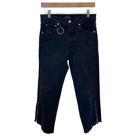 Zara Women Raw Hem Crop Jeans - Picture 1 of 7